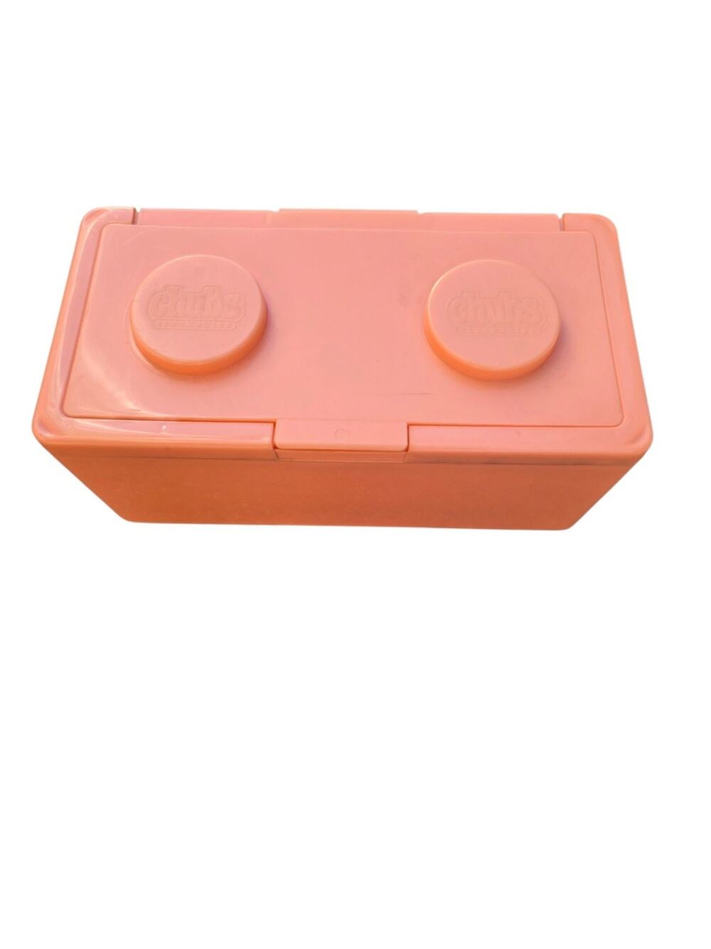 Vintage Chubs Stackables Baby Wipes Storage Container Peach Empty Lego Nursery
